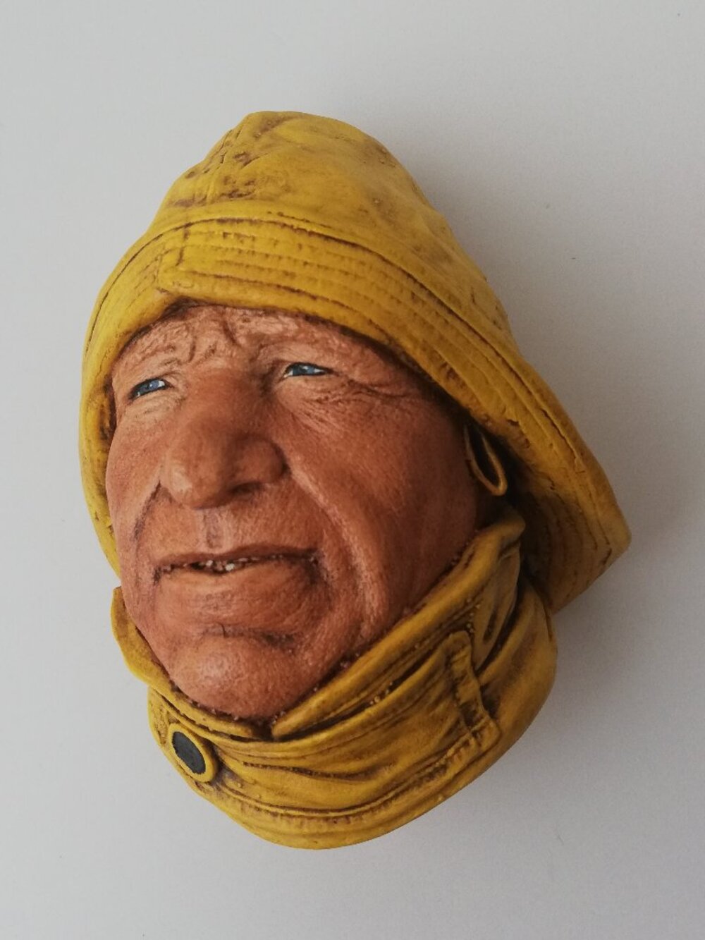 Vintage Bossons "Life-Boatman" Chalkware Head Wall Mask As-Is